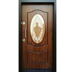 درب ضدسرقت مدل 830 کلاسیک شیشه طلاکوب